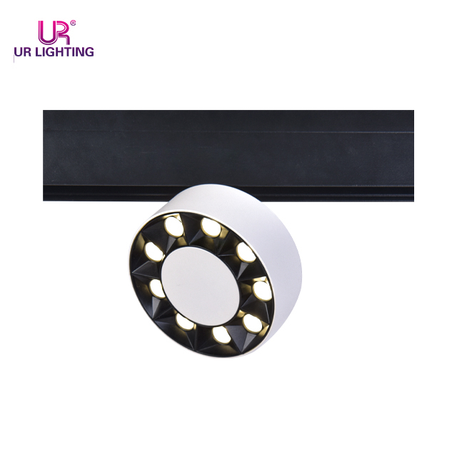 Круглая форма белая и черная решетка магнитная трасса 9 Вт C242